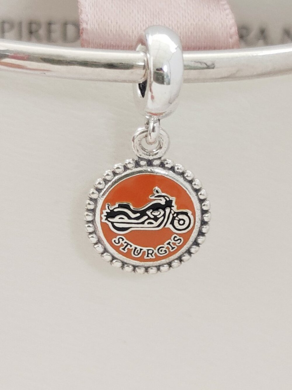Pandora Sturgis Motorcycle Exclusive Dangle Charm with box